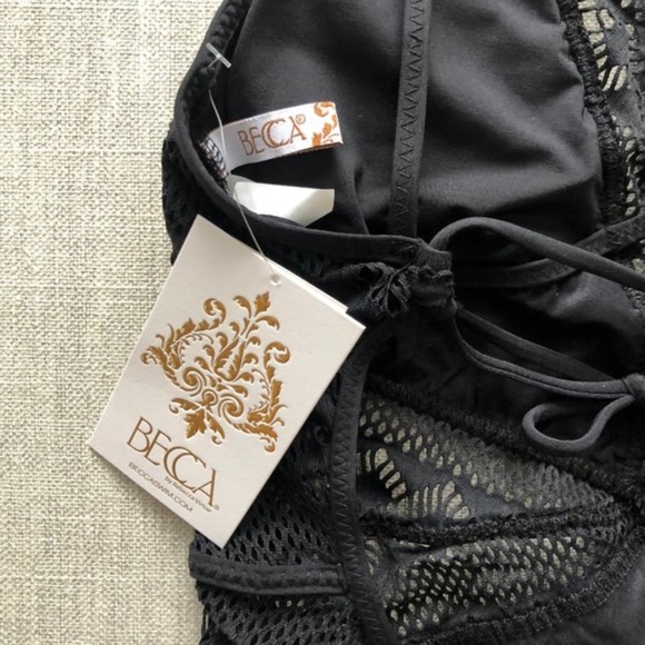 Becca Swim Savannah Crochet High Neck One Piece (size S) NWT - Picture 7 of 7